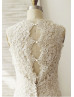 Vintage Lace Tulle Mermaid Wedding Dress With Champagne Lining